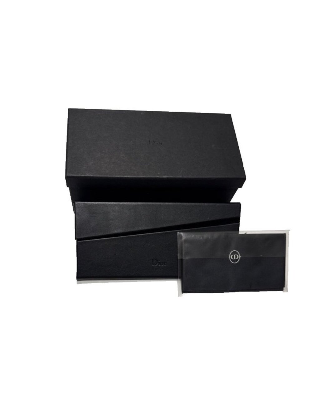 New CHRISTIAN DIOR Black Authentic Eyeglass Case, Box & Cleaning Cloth